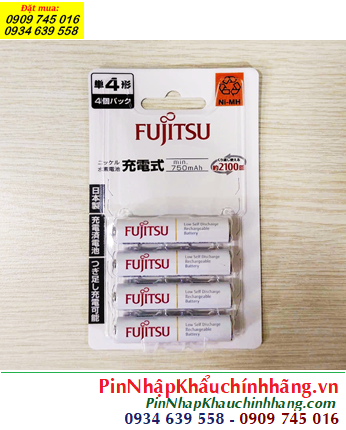Fujitsu HR-4UTC(4B), Pin sạc AAA 1.2v 750mAh Fujitsu HR-4UTC(4B) Nội địa Nhật, Xuất xứ NHẬT (Vỉ 4 viên)